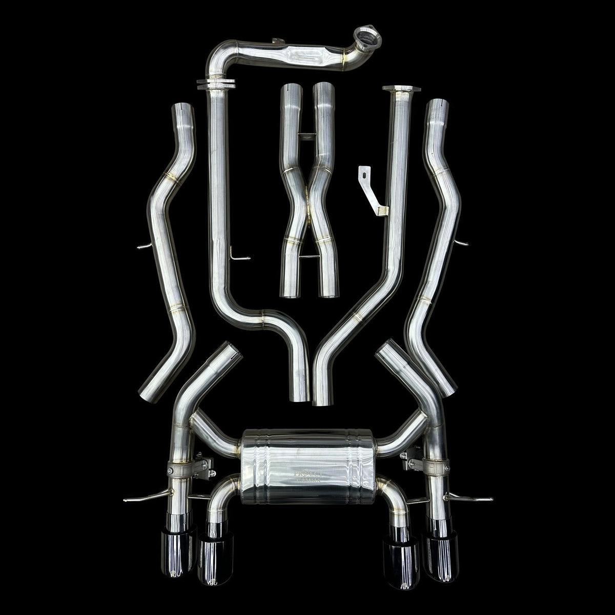 Project Gamma equal-length stainless cat-back exhaust for the BMW G87 M2