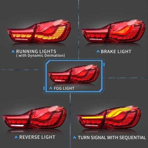 2014-2020 BMW M4 F82 & 4 Series GTS Oled Sequential Tail Lights – image 4