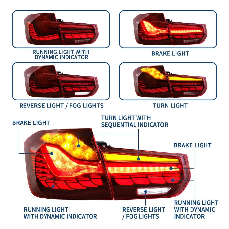 2012-2018 BMW F80 F30 F35 3 Series Oled Sequential Tail Lights – image 7