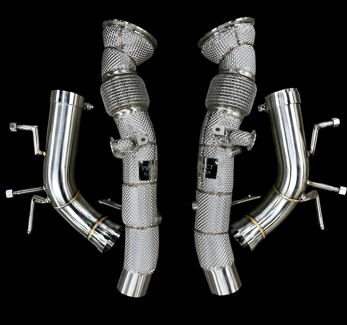 Ferrari 296 GTB / GTS Stainless Steel Valved Exhaust System & Heat Shield Performance Downpipes