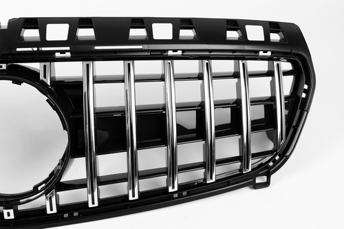 AMG Panamericana Style Grille for Mercedes-Benz A Class W176 2013-2015 - Silver – image 2