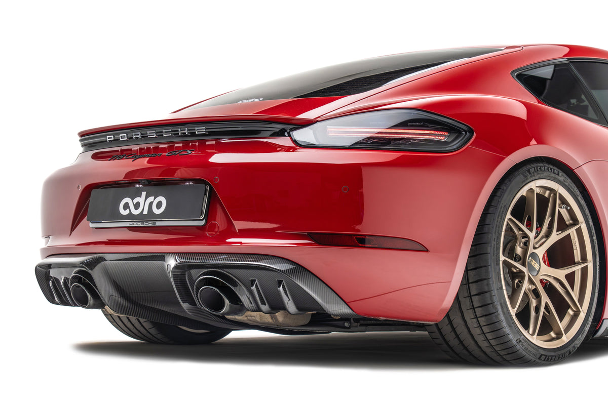 Pre Pregged Carbon Fiber Rear Diffuser for Porsche 718 Cayman/Boxster GTS,GTS 4.0,Spyder,GT4,GT4RS 981 982 201 – image 2