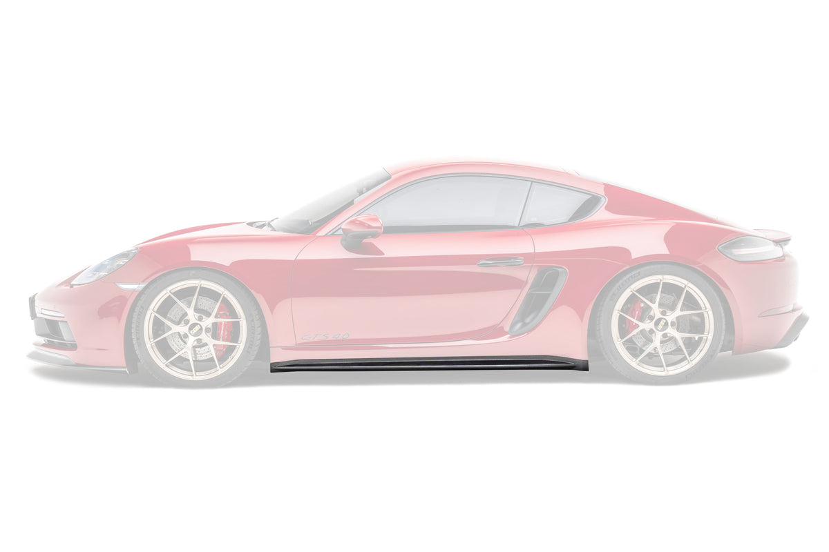 Pre Pregged Carbon Fiber Side Skirts for Porsche 718 Cayman/Boxster S,T,GTS,GTS 4.0,Spyder,GT4,GT4RS 981 982 2
