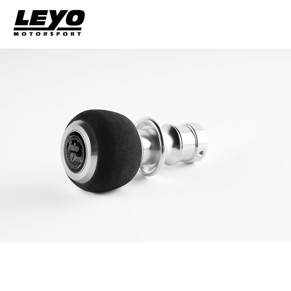 Black Alcantara DSG Shift Knob Silver Anodized - Volkswagen Audi Skoda – image 3
