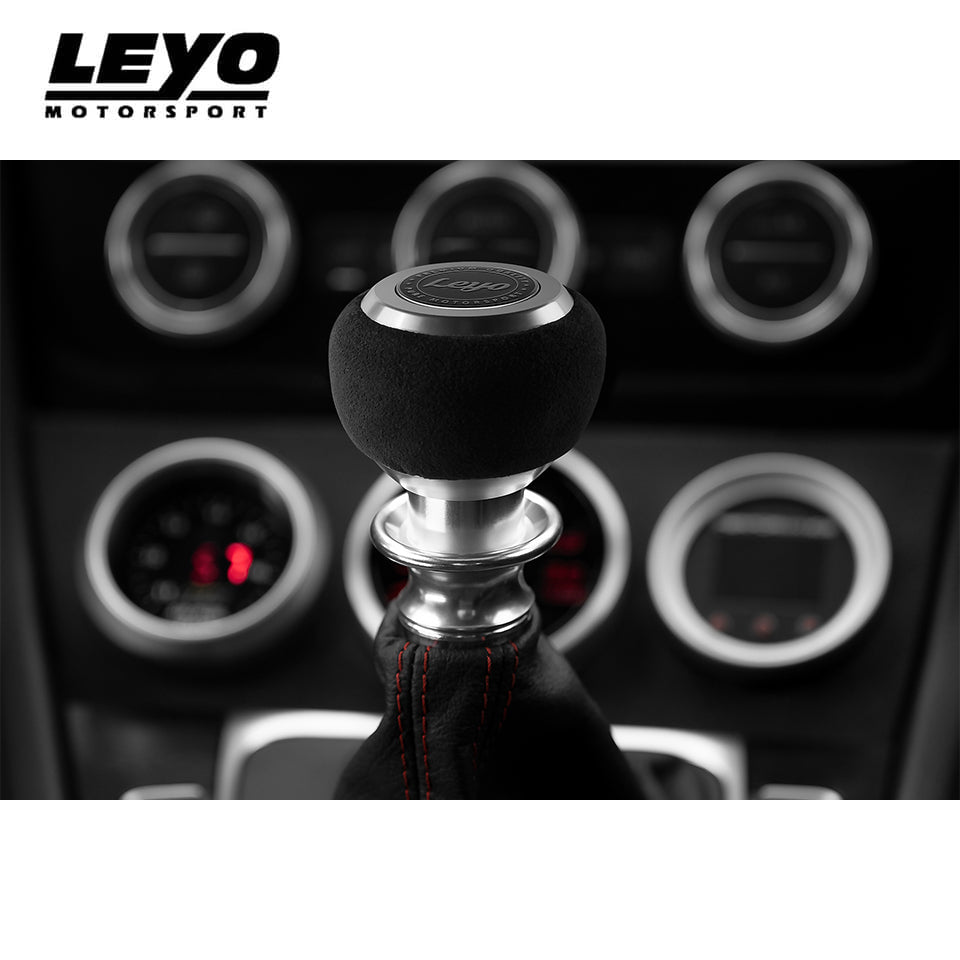 Black Alcantara DSG Shift Knob Silver Anodized - Volkswagen Audi Skoda – image 6
