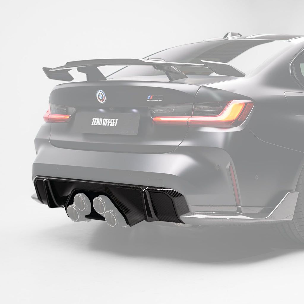 M Performance Style Pre Pregged Dry Carbon Diffuser For BMW M3 G80 G81 / M4 G82 G83 (Centre Exhaust) 2020+