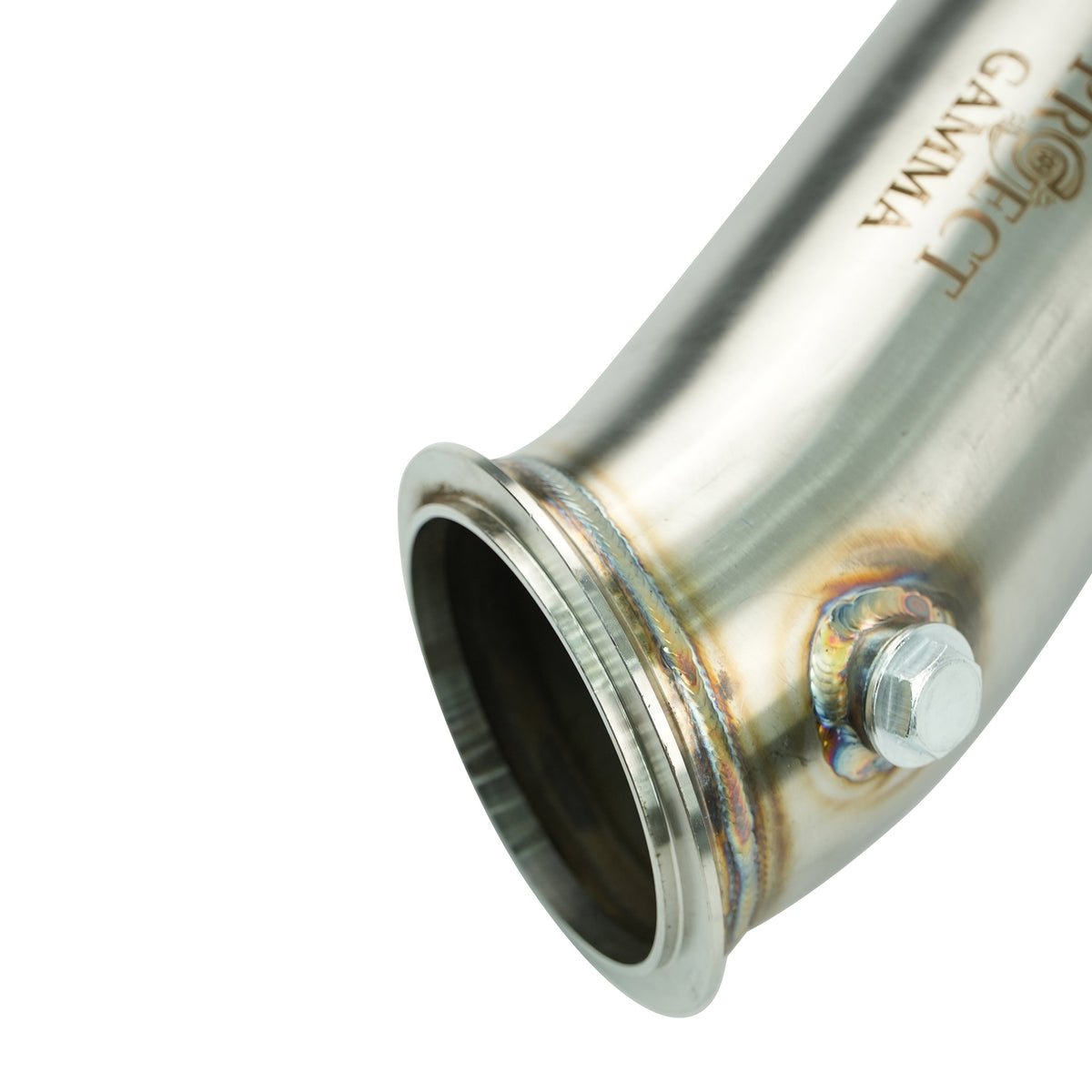 BMW N20 Stainless Steel Downpipe – Top View