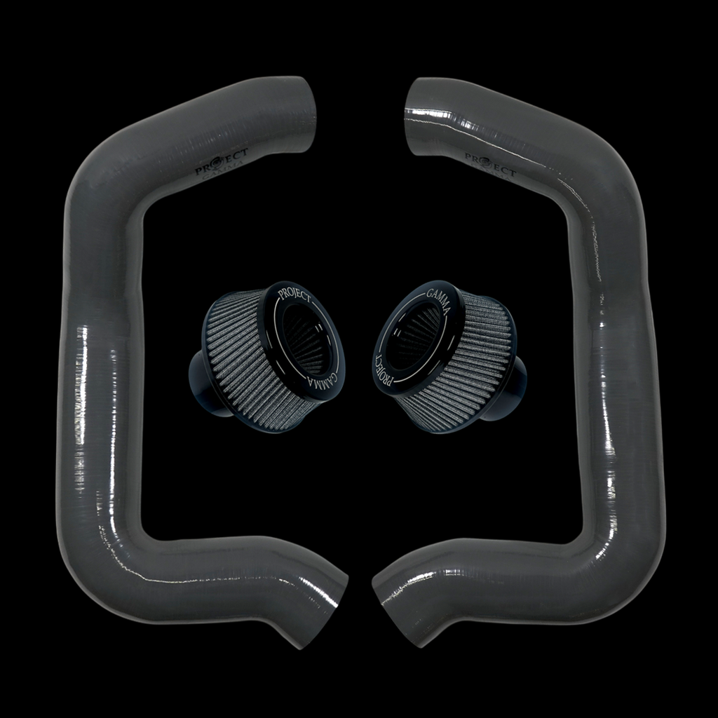 Project Gamma BMW M5 G90 / G99 and 7 Series G70 / G73 Silicone Intakes and Filters – Nardo Grey/Silver Combo