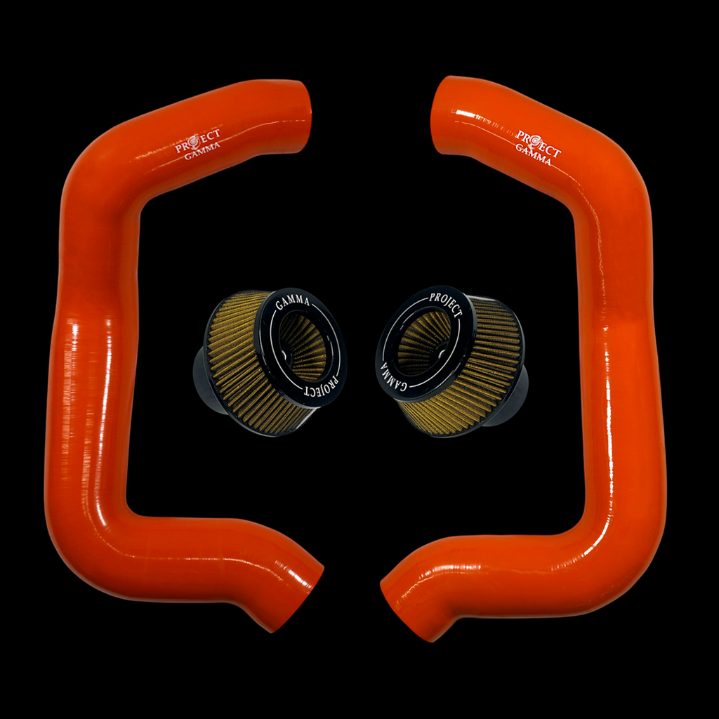 Project Gamma BMW M5 G90 / G99 and 7 Series G70 / G73 Silicone Intakes and Filters – Orange/Yellow Combo