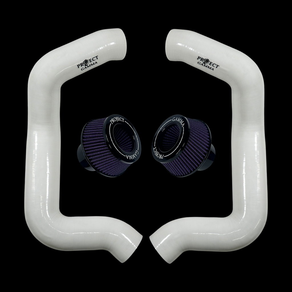 Project Gamma BMW M5 G90 / G99 and 7 Series G70 / G73 Silicone Intakes and Filters – White/Purple Combo