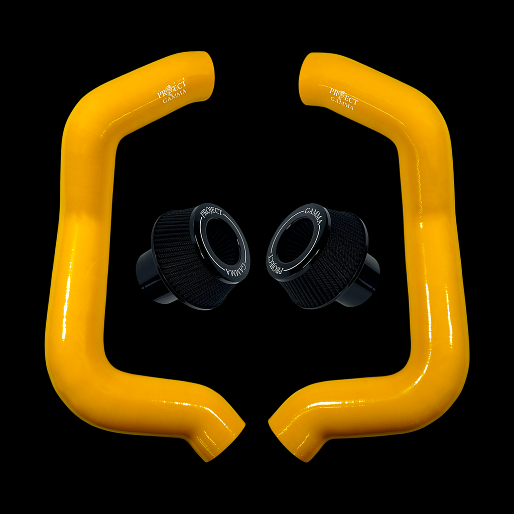 Project Gamma BMW M5 G90 / G99 and 7 Series G70 / G73 Silicone Intakes and Filters – Yellow/Black Combo