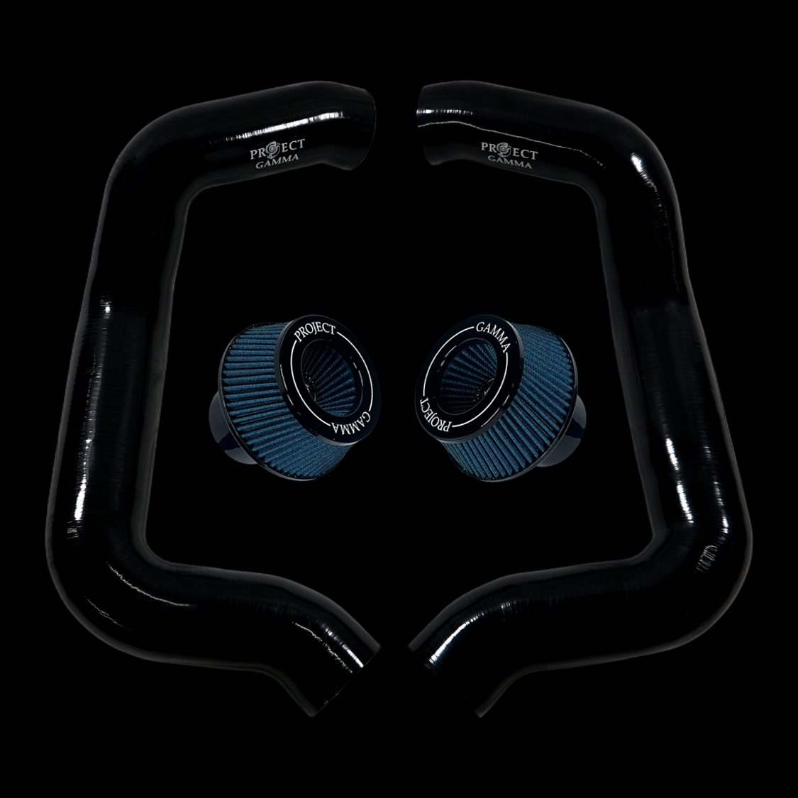 Project Gamma Silicone Intakes & Filters for BMW M5 F90 G90 G99 / M8 F91 F92 F93 / M850i / M550i LCI / 750i LCI / 760i G70 G73 – Black/Blue Combo
