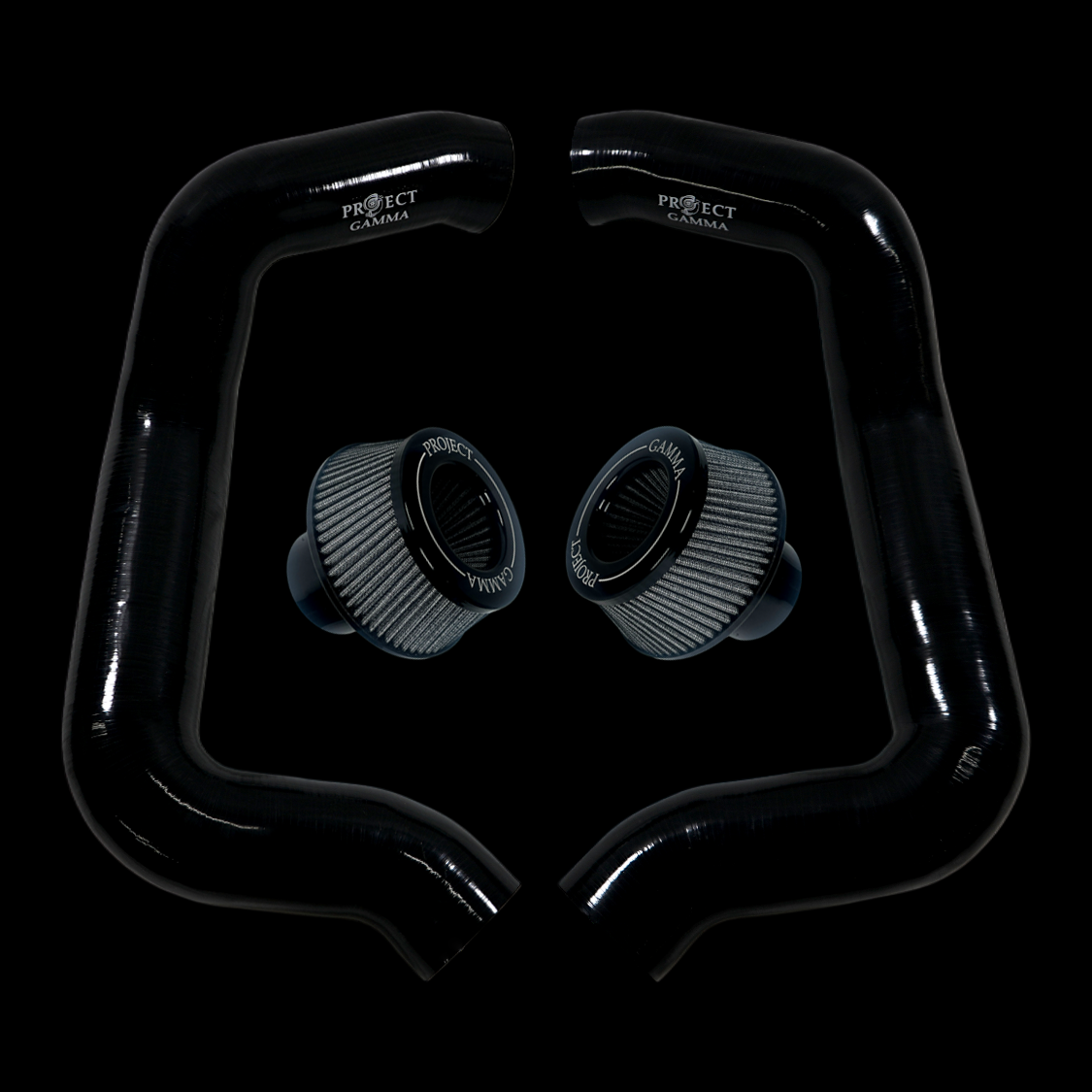 Project Gamma BMW M5 G90 / G99 and 7 Series G70 / G73 Silicone Intakes and Filters – Black/Silver Combo