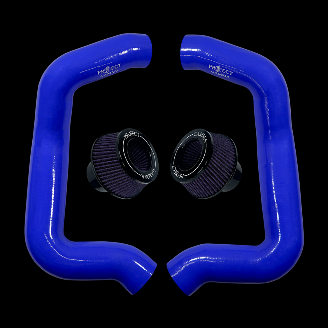 Project Gamma BMW M5 G90 / G99 and 7 Series G70 / G73 Silicone Intakes and Filters – Blue/Purple Combo