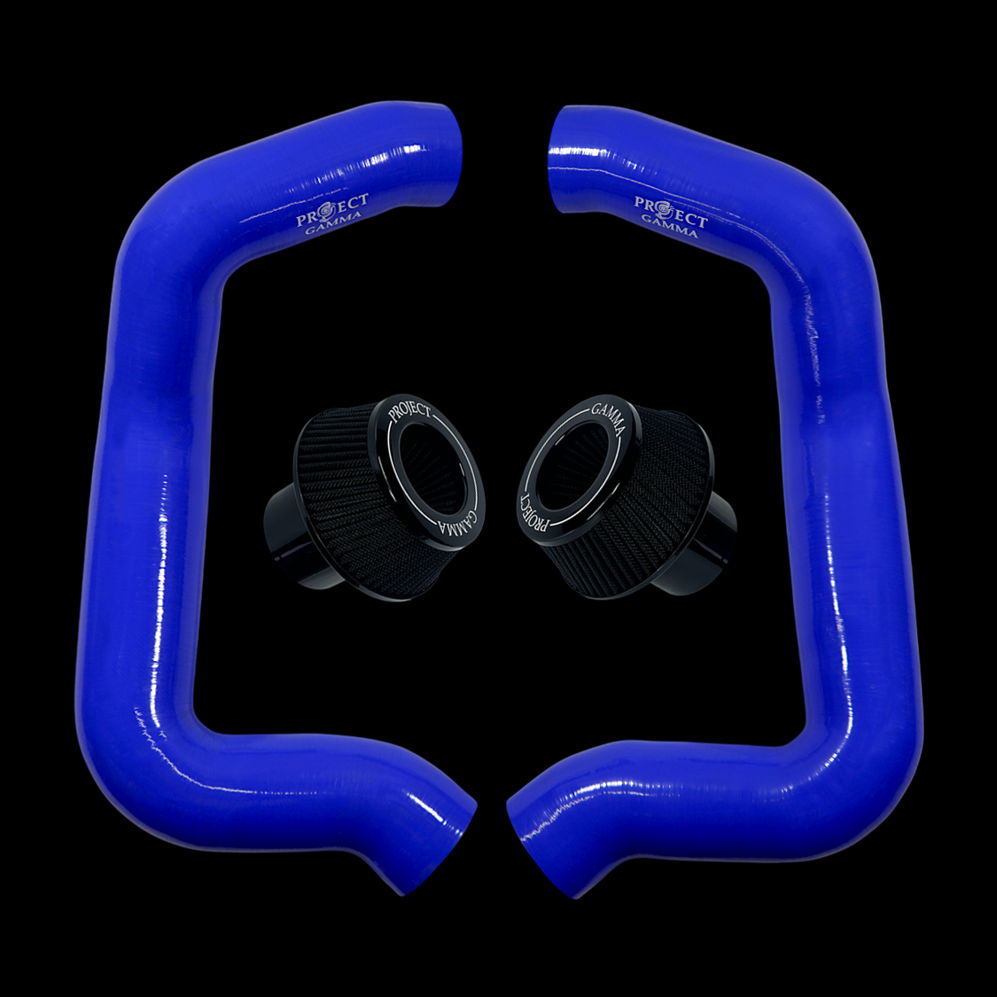 Project Gamma BMW M5 G90 / G99 and 7 Series G70 / G73 Silicone Intakes and Filters – Blue/Black Combo