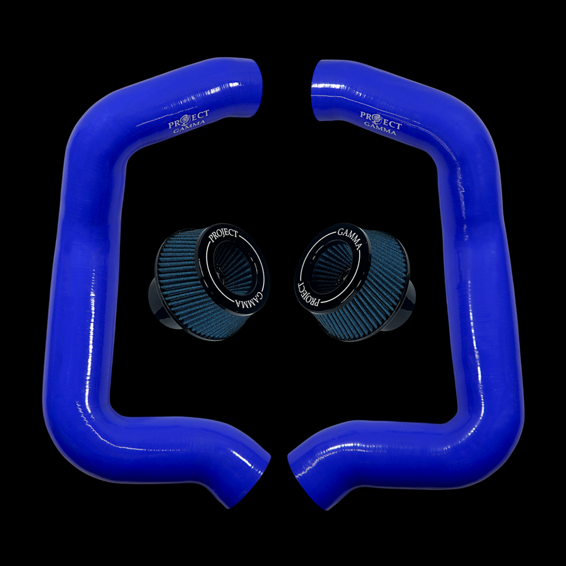 Project Gamma BMW M5 G90 / G99 and 7 Series G70 / G73 Silicone Intakes and Filters – Blue/Blue Combo