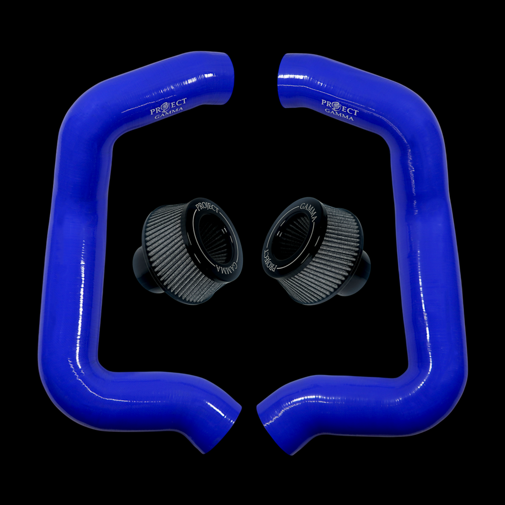 Project Gamma BMW M5 G90 / G99 and 7 Series G70 / G73 Silicone Intakes and Filters – Blue/Silver Combo