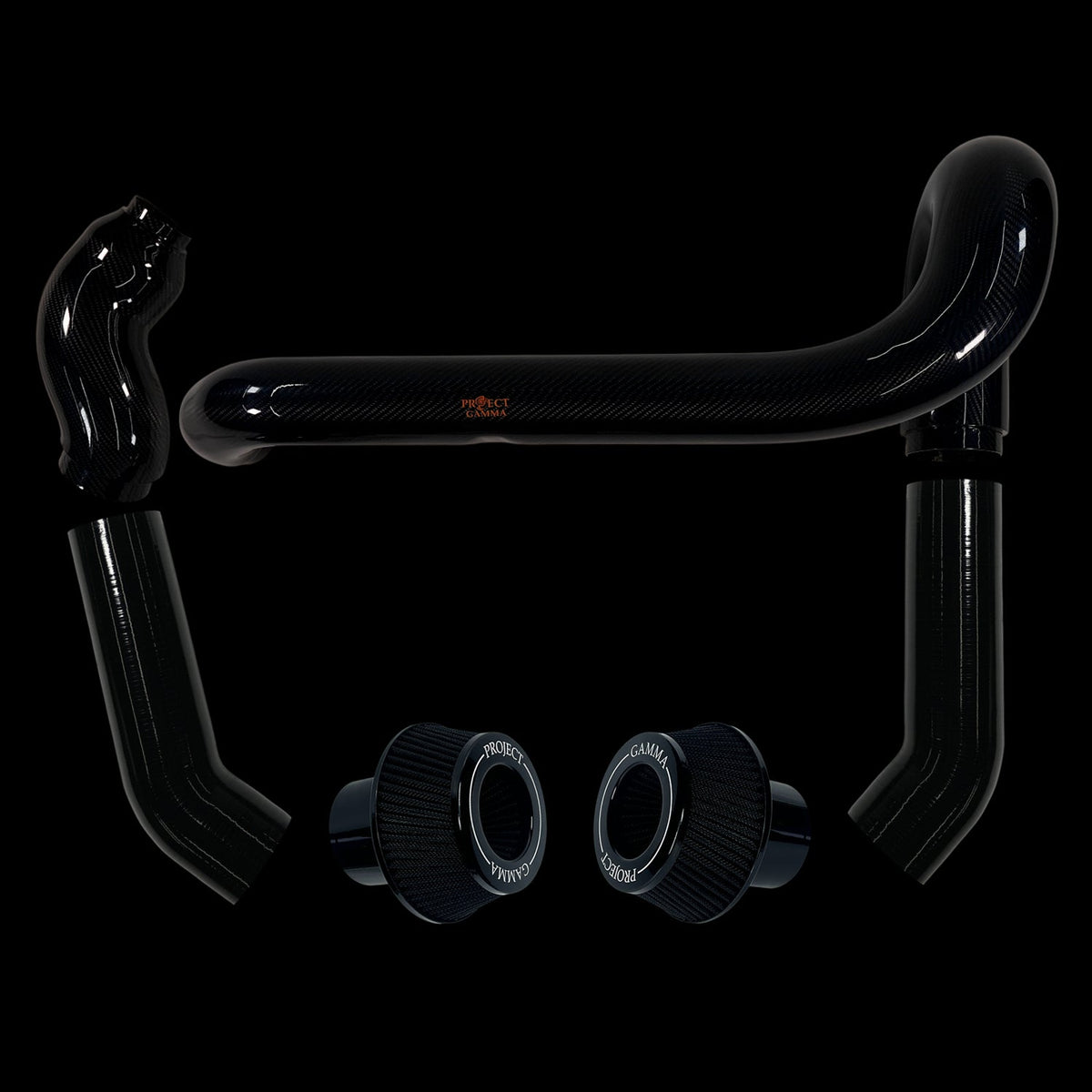 BMW M2 / M3 / M4 S58 Carbon Fiber Intakes & Filters – Black/Black Combo