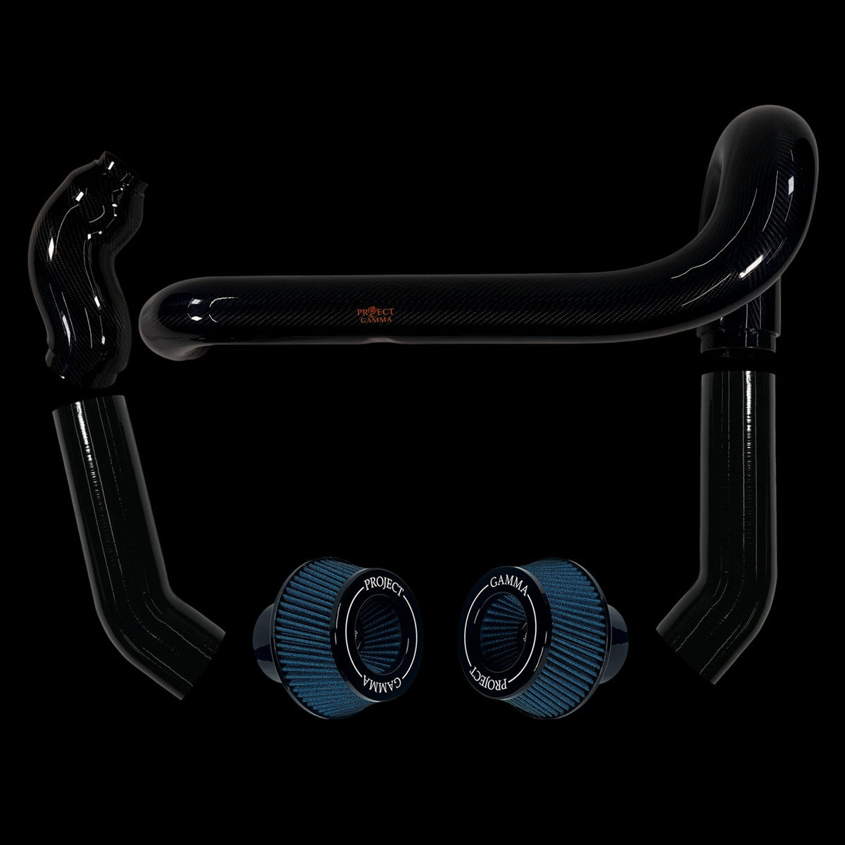 BMW M2 / M3 / M4 S58 Carbon Fiber Intakes & Filters – Black/Blue Combo