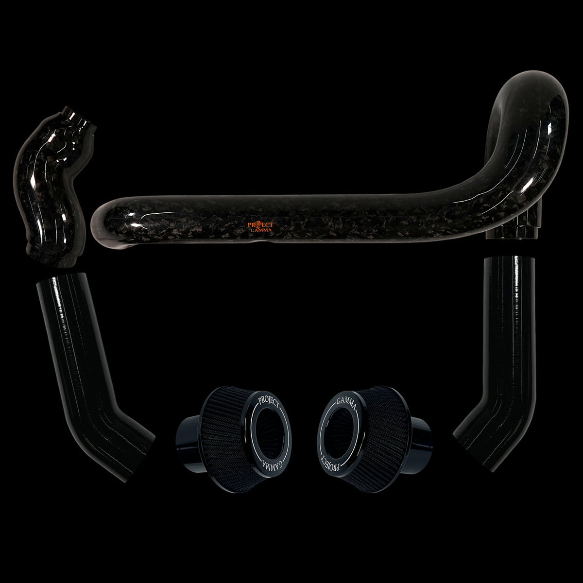BMW M2 / M3 / M4 S58 Carbon Fiber Intakes & Filters – Forged Carbon/Black Combo