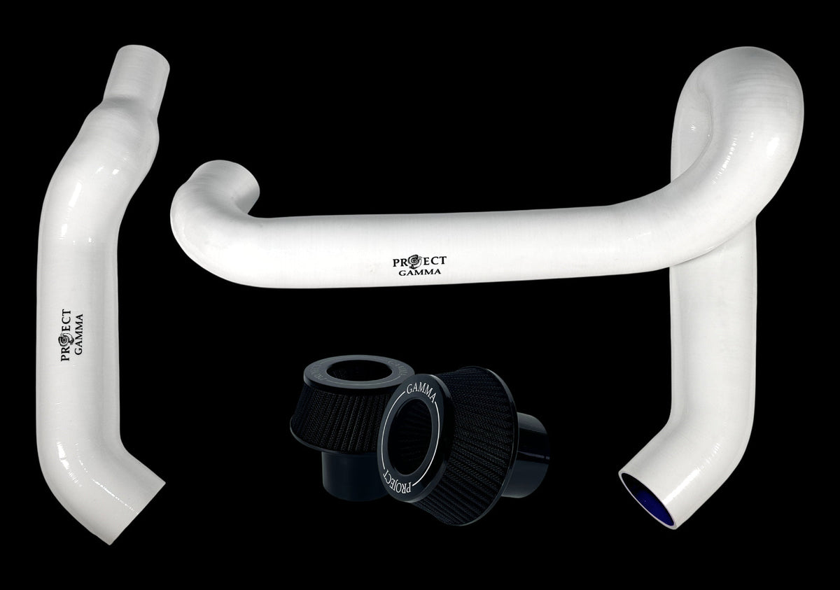 BMW M3 / M4 / M2 S58 Silicone Intakes & Filters – Long, White/Black