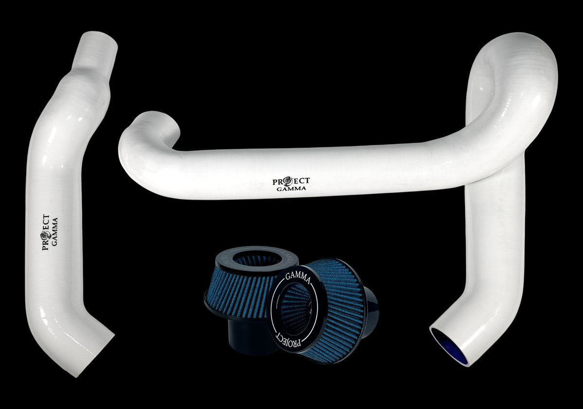 BMW M3 / M4 / M2 S58 Silicone Intakes & Filters – Long, White/Blue