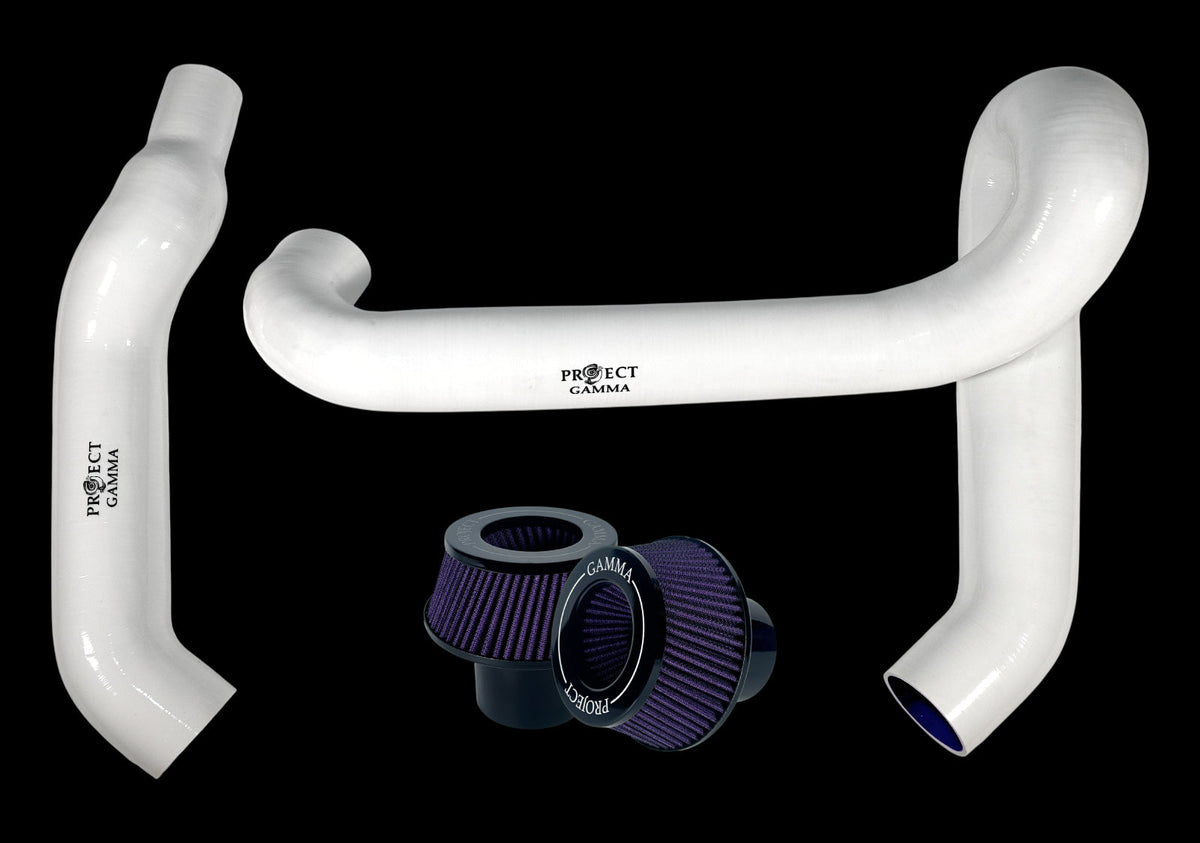 BMW M3 / M4 / M2 S58 Silicone Intakes & Filters – Long, White/Purple