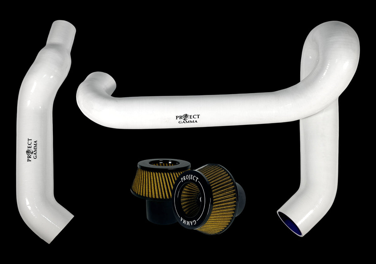BMW M3 / M4 / M2 S58 Silicone Intakes & Filters – Long, White/Yellow