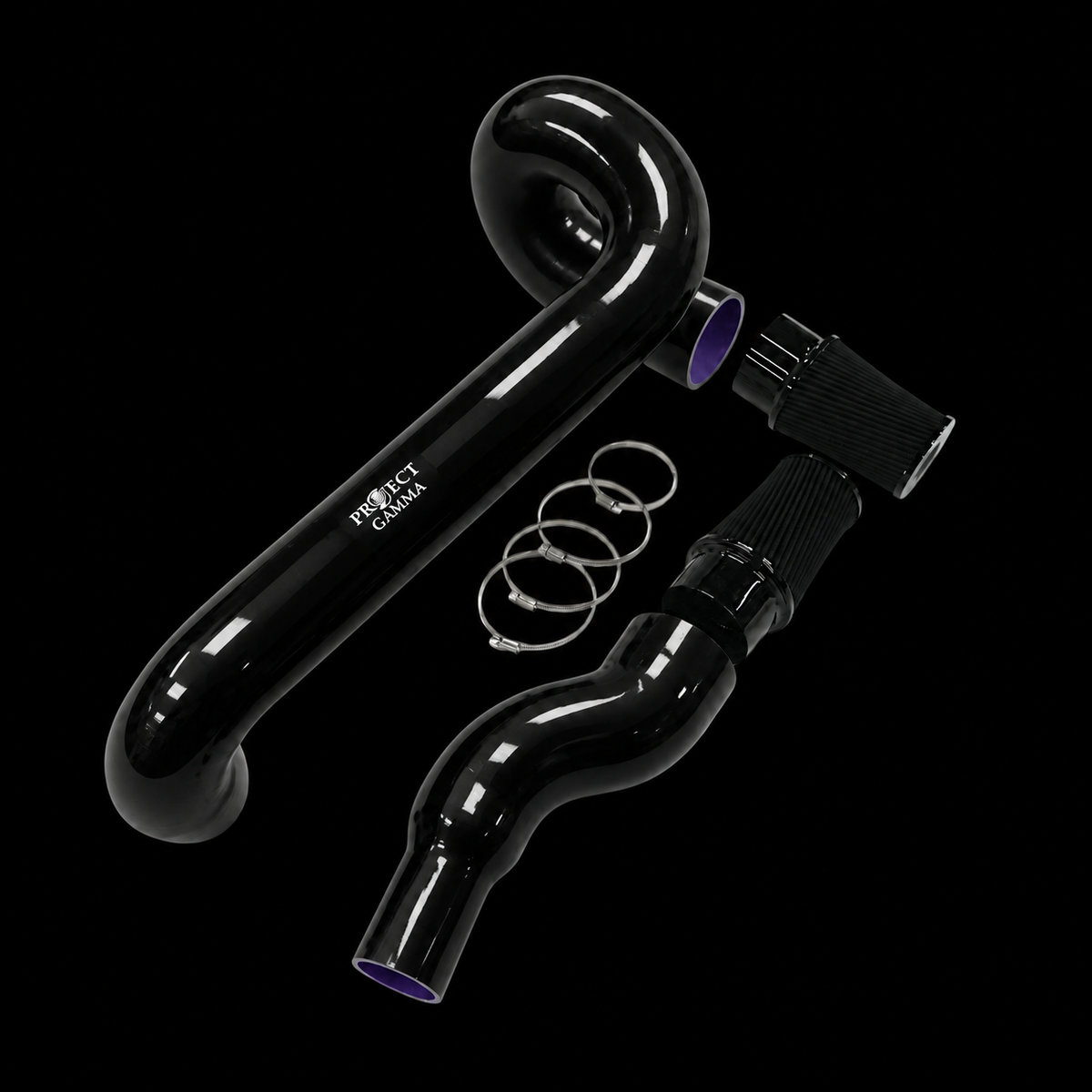 BMW M3 / M4 / M2 S58 Silicone Intakes & Filters – Short, Black