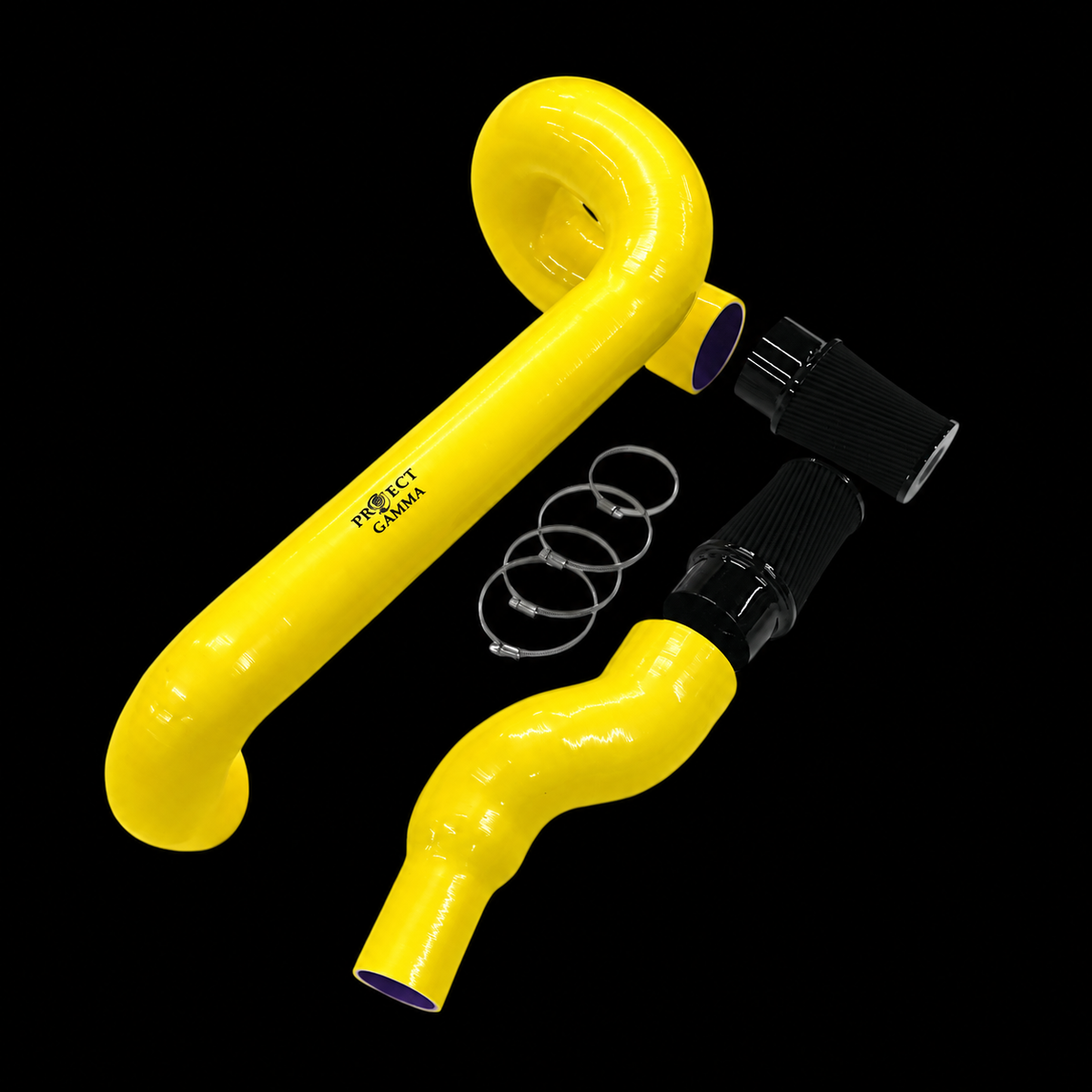 BMW M3 / M4 / M2 S58 Silicone Intakes & Filters – Short, Yellow