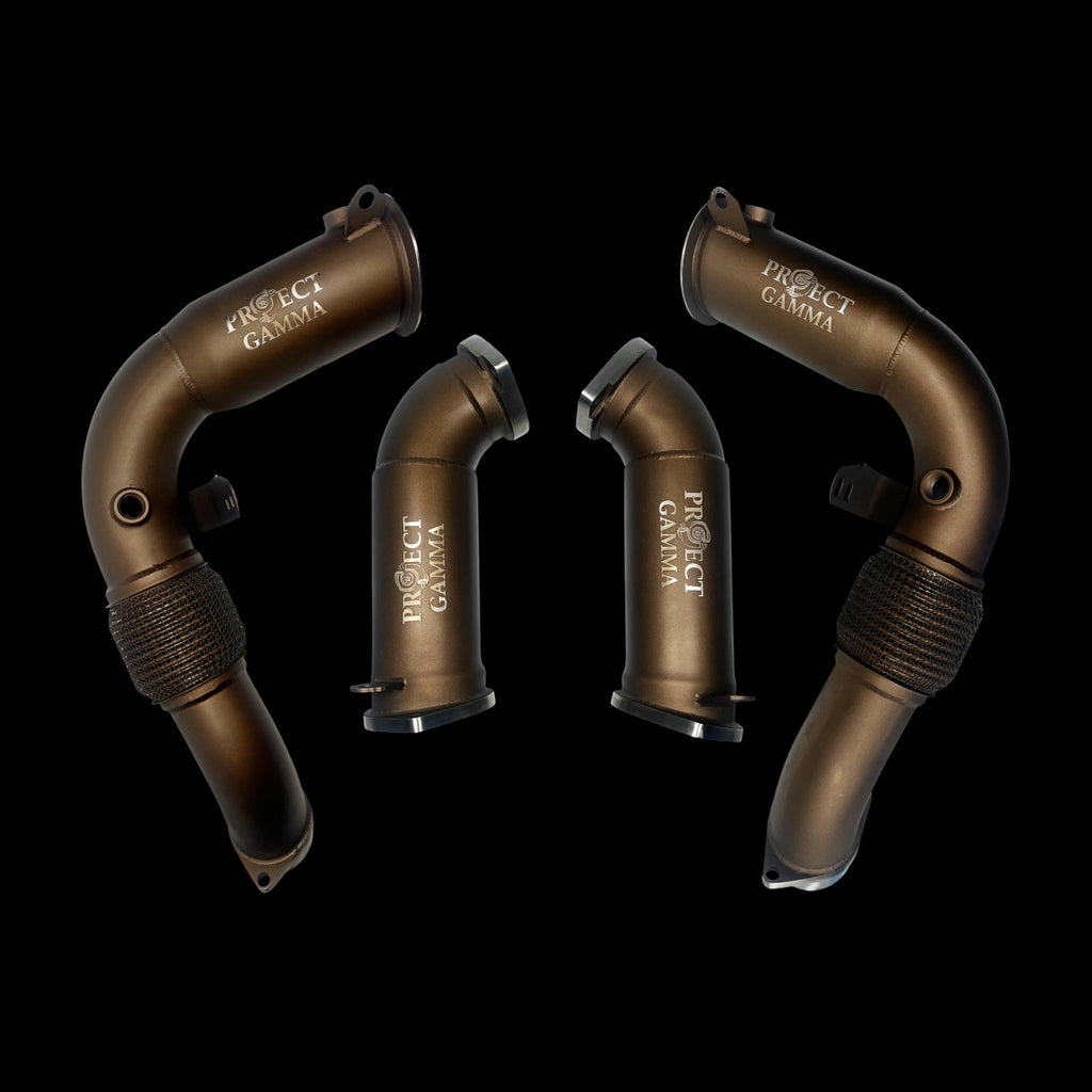BMW G90 M5 Downpipes – Side View