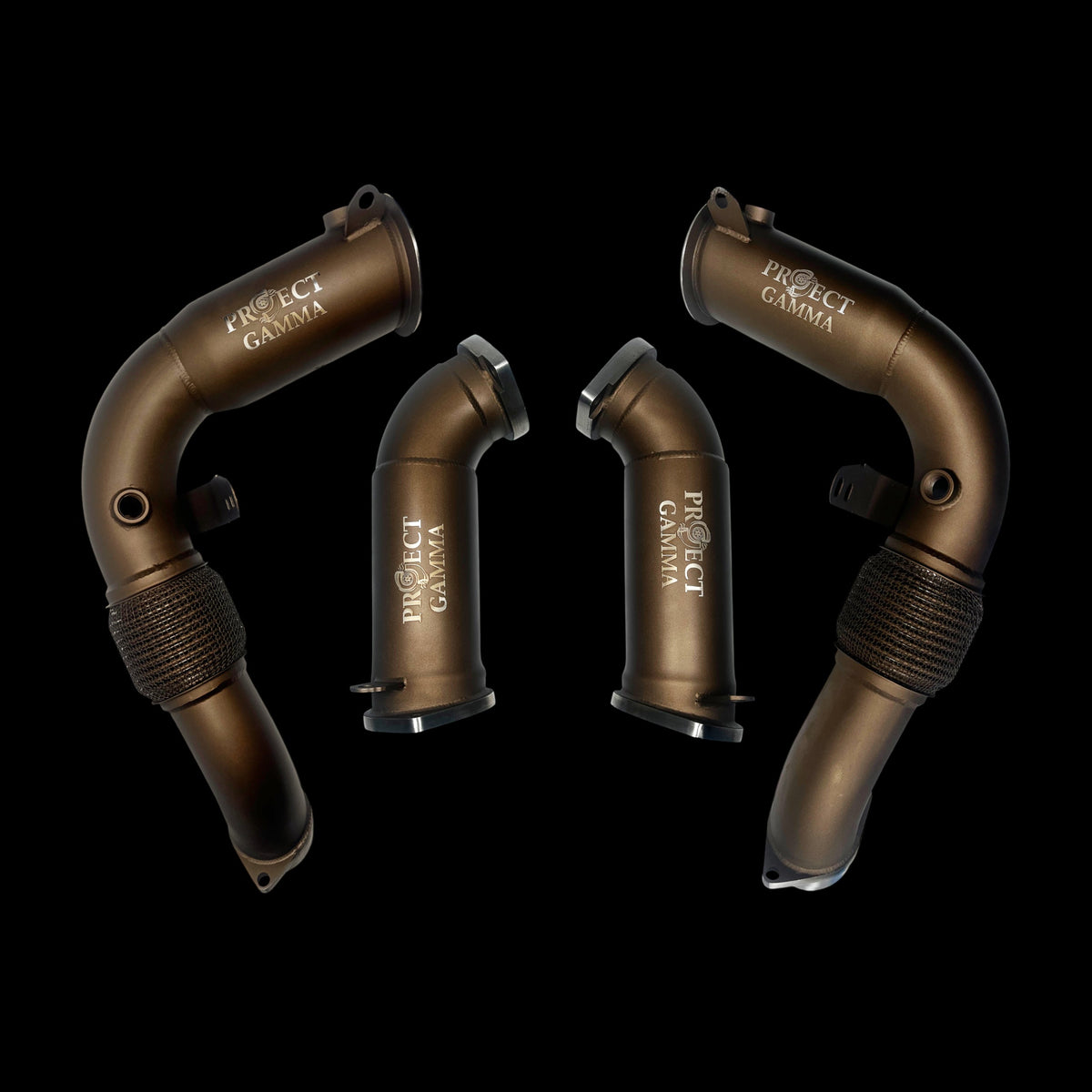 BMW G90 M5 Downpipes – Side View