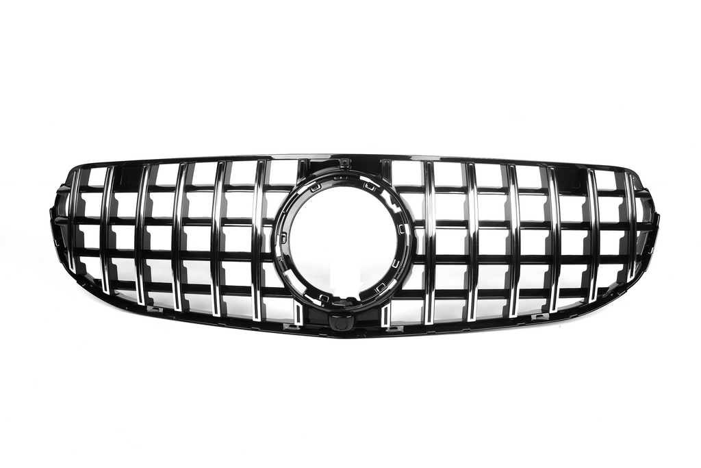 AMG Panamericana Style Grille for Mercedes-Benz GLC Class X253/C253 Coupe (Without Camera) - Silver 2019-2022