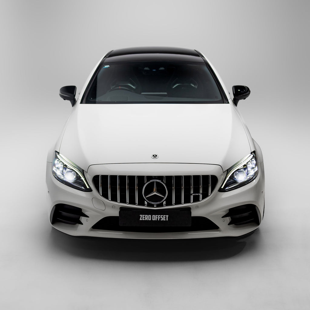 AMG Panamericana Style Grille for Mercedes-Benz C Class (AMG Line) C205/W205 2019-2022 - Silver – image 2