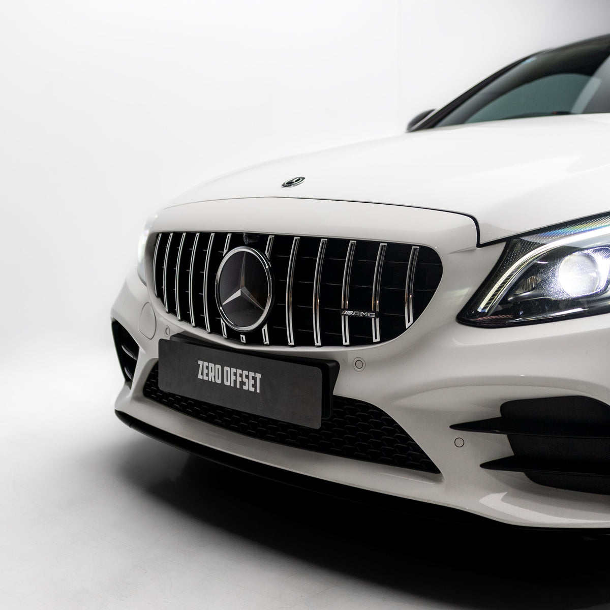 AMG Panamericana Style Grille for Mercedes-Benz C Class (AMG Line) C205/W205 2019-2022 - Silver – image 3
