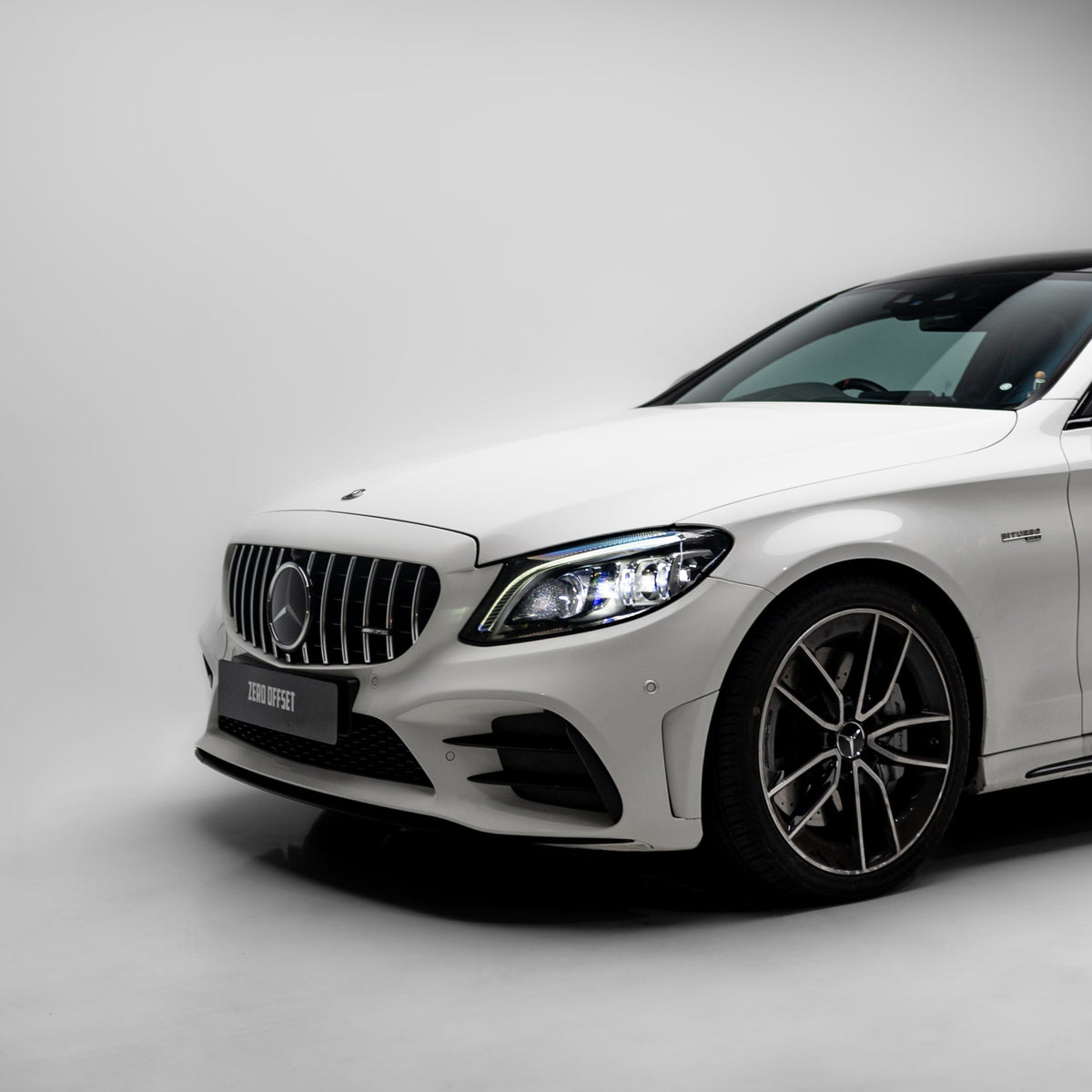 AMG Panamericana Style Grille for Mercedes-Benz C Class (AMG Line) C205/W205 2019-2022 - Silver – image 5