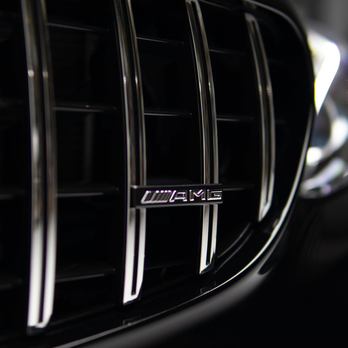 AMG Panamericana Style Grille for Mercedes-Benz C Class (AMG Line) C205/W205 2015-2018 - Silver – Photo 4