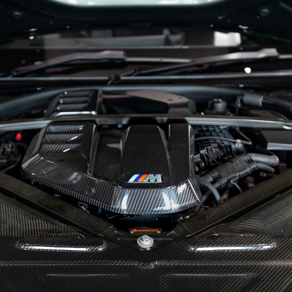 OEM Style Pre Pregged Dry Carbon Engine Cover For BMW M2 G87 / M3 G80 G81 / M4 G82 G83 2020+ – image 2
