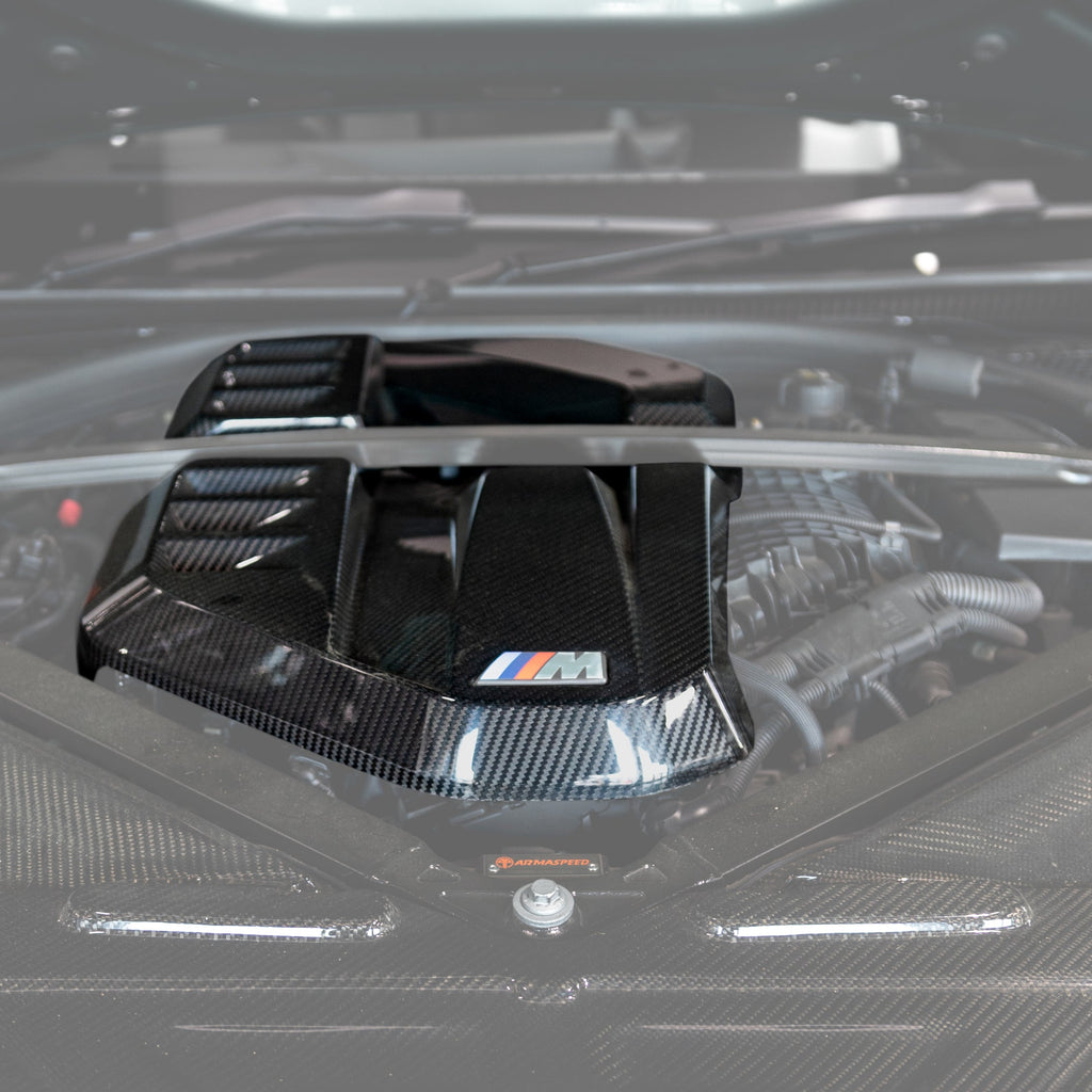 OEM Style Pre Pregged Dry Carbon Engine Cover For BMW M2 G87 / M3 G80 G81 / M4 G82 G83 2020+