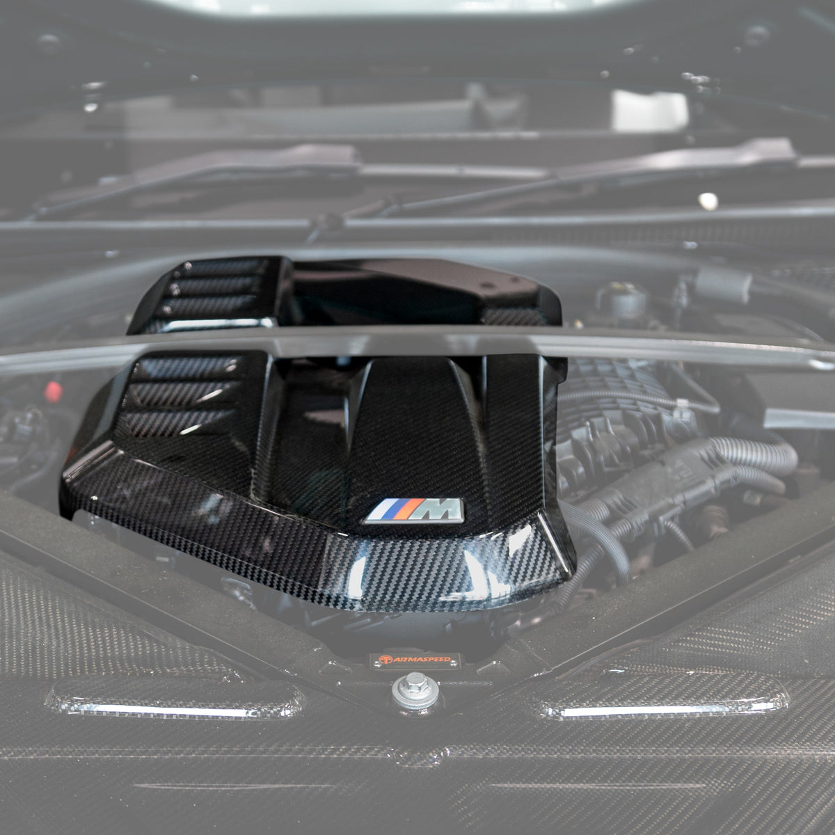 OEM Style Pre Pregged Dry Carbon Engine Cover For BMW M2 G87 / M3 G80 G81 / M4 G82 G83 2020+