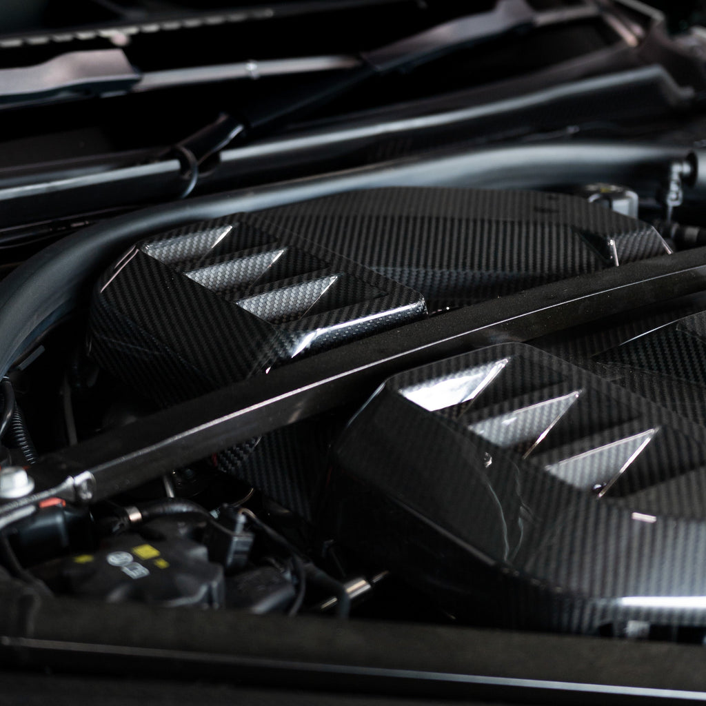 OEM Style Pre Pregged Dry Carbon Engine Cover For BMW M2 G87 / M3 G80 G81 / M4 G82 G83 2020+ – image 3