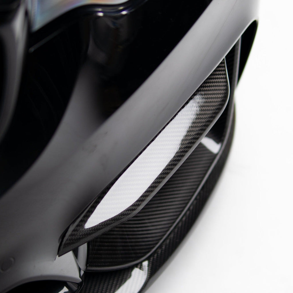 MP Style Pre Pregged Dry Carbon Front Bumper Splitters for BMW M3 F80 / M4 F82/F83 2014-2020 – image 3
