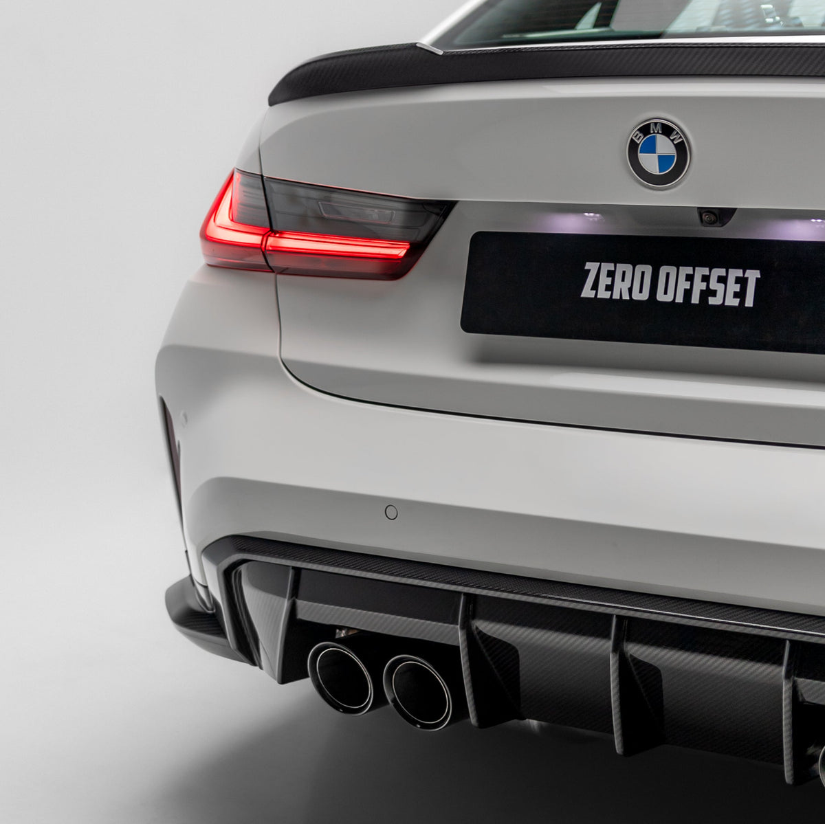 OEM Style Pre Pregged Dry Carbon Diffuser Trim for BMW M3 G80 G81 / M4 G82 G83 (Standard Quad Tip) 2020+ – image 3