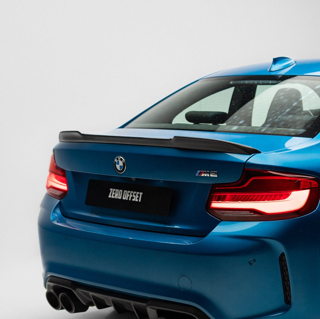 CS Style Pre Pregged Dry Carbon Fiber Trunk Lid Spoiler for BMW 2 Series M2 F22 F87 2014-2021 – image 2