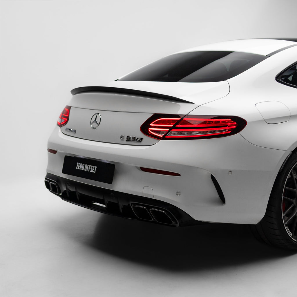 OEM Style Pre Pregged Dry Carbon Fiber Spoiler for Mercedes-Benz C Class C205 Coupe – image 2