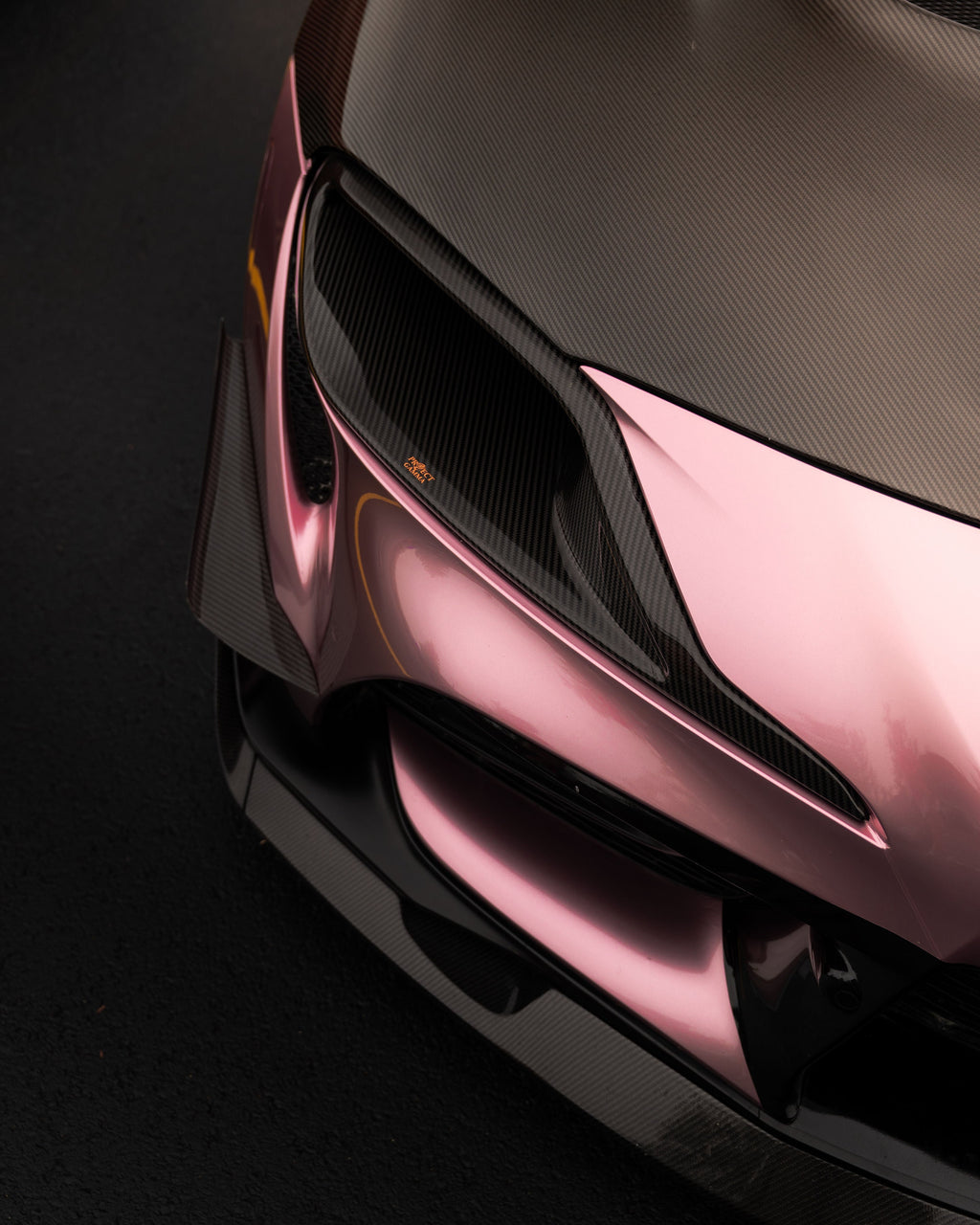 Toyota Supra Carbon Fiber Headlight Delete – Installed