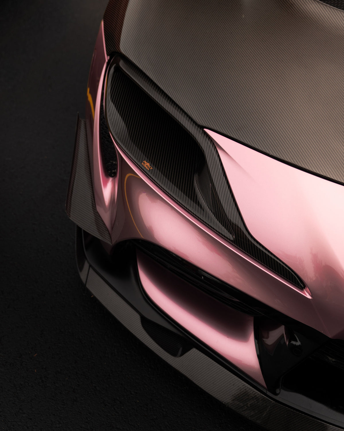 Toyota Supra Carbon Fiber Headlight Delete – Installed