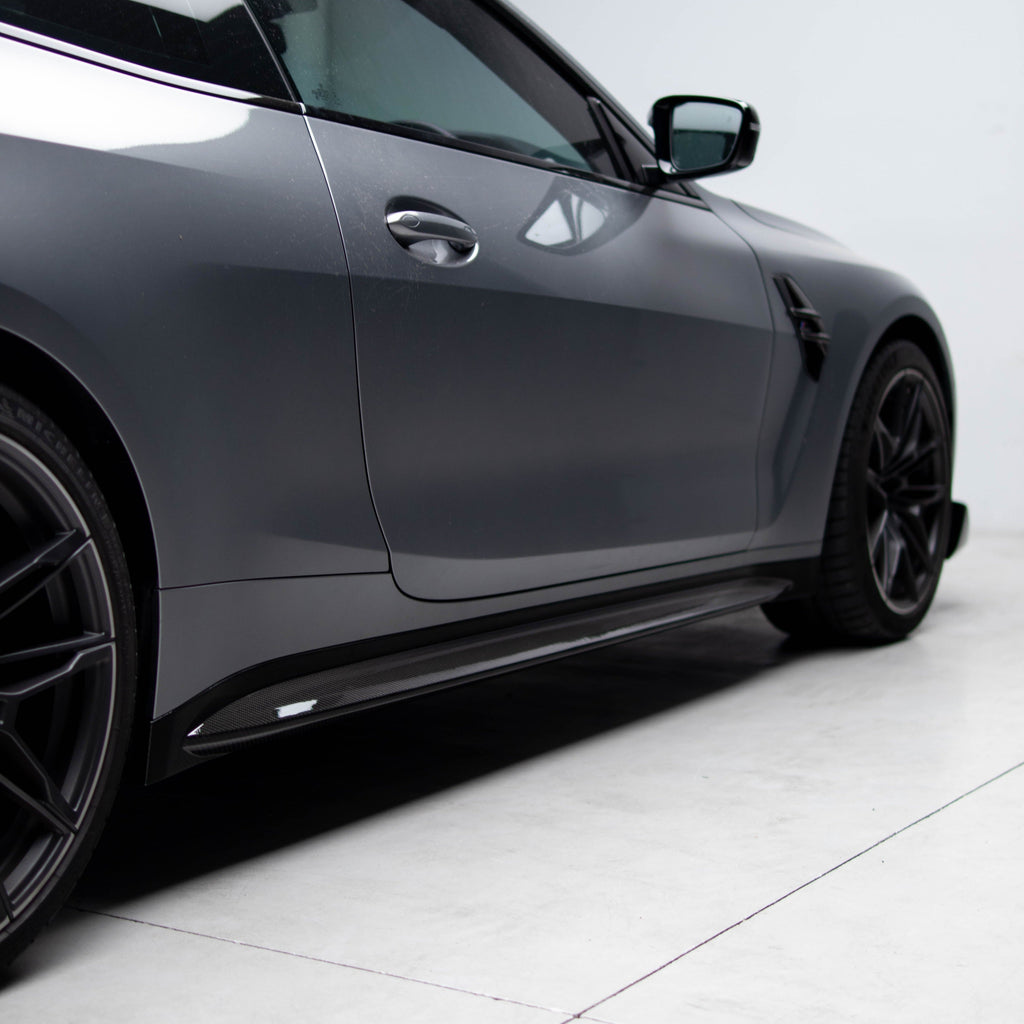 OEM Style Pre Pregged Dry Carbon Fiber Side Skirts for BMW M4 G82 G83 2020+ – image 2