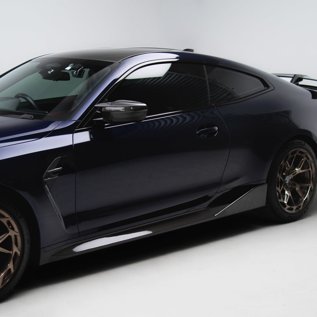 M Performance Style Pre Pregged Dry Carbon Side Skirts for BMW M4 G82 G83 2020+ – image 2