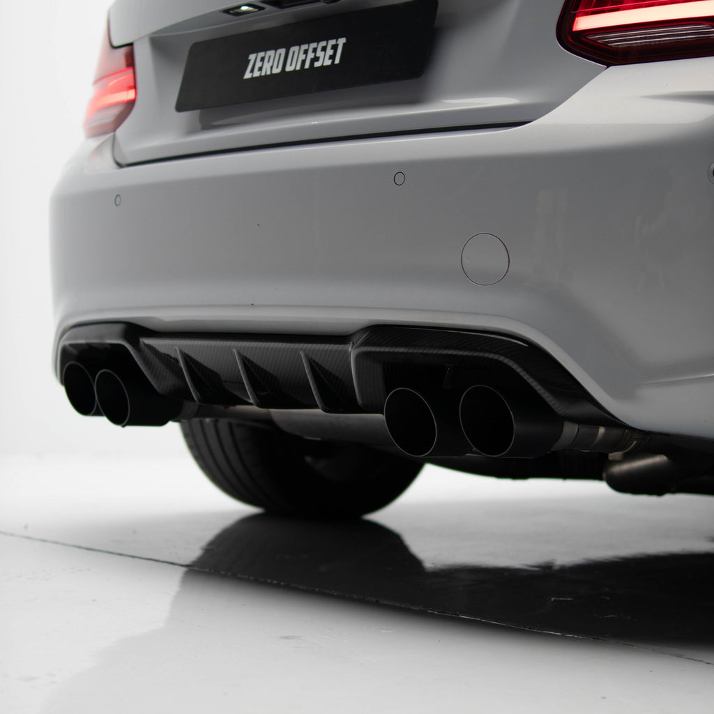 M Performance Style Carbon Fiber Rear Diffuser Pre-Pregged Dry Carbon Fiber for BMW M2 F87 2016-2021 – image 4